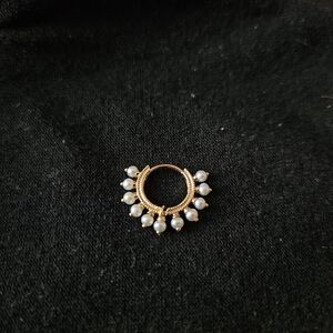 Maria Tash Pearl Coronet Hoop Earring 8mm